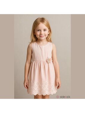 EUC Gorgeous Girls Pink Sleeveless Strawberry Faire Boutique Lined Dress Size 6
